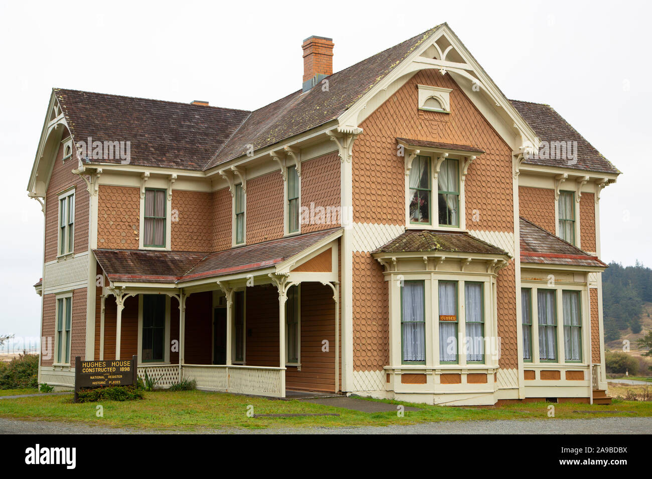 Hughes House (built 1898), Cape Blanco State Park, Oregon Stock Photo