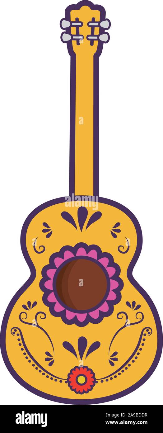 mexican guitar in white background vector illustration design Stock ...