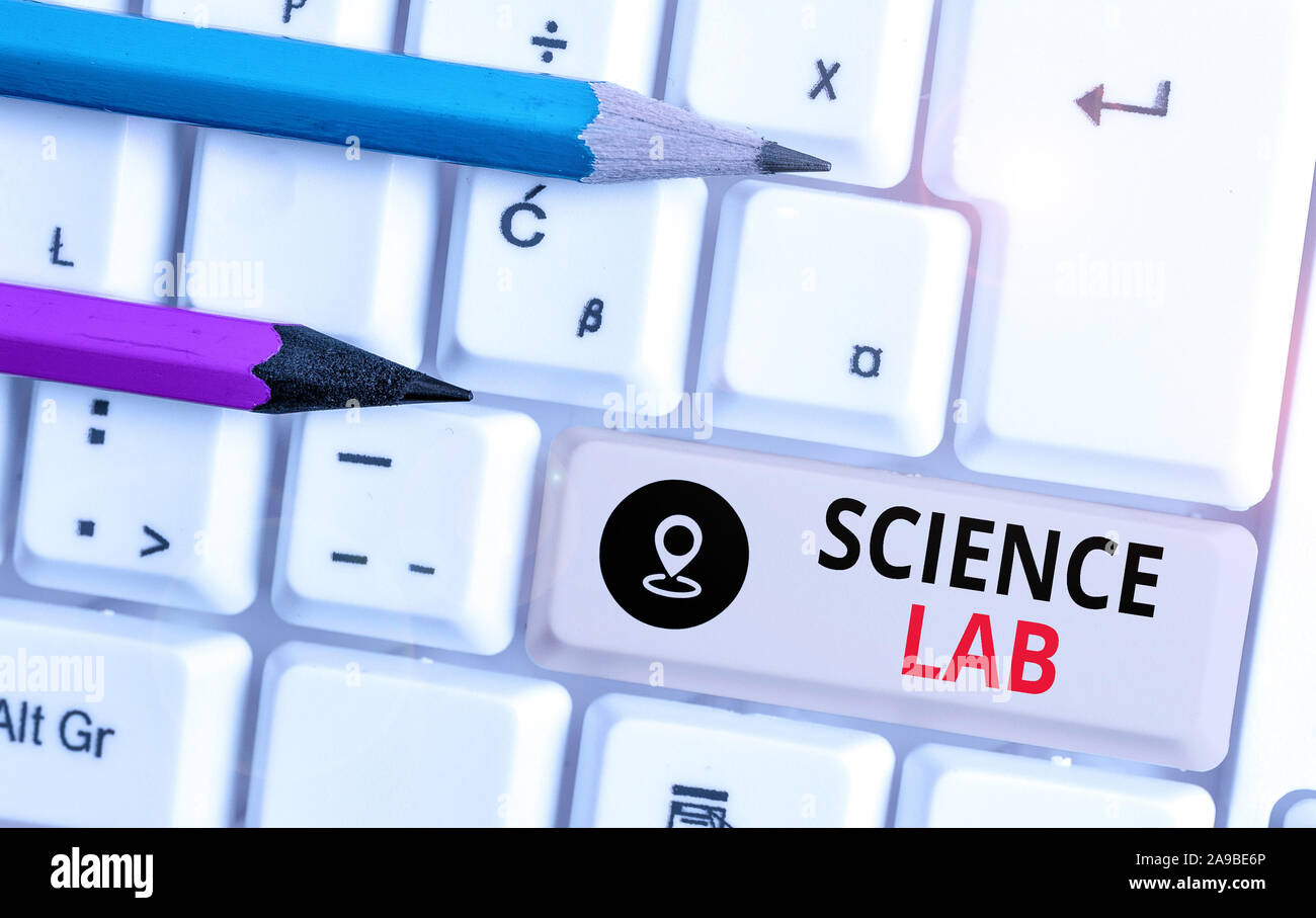 Science Lab Text Text sign showing Science Lab. Business photo text special facility ...