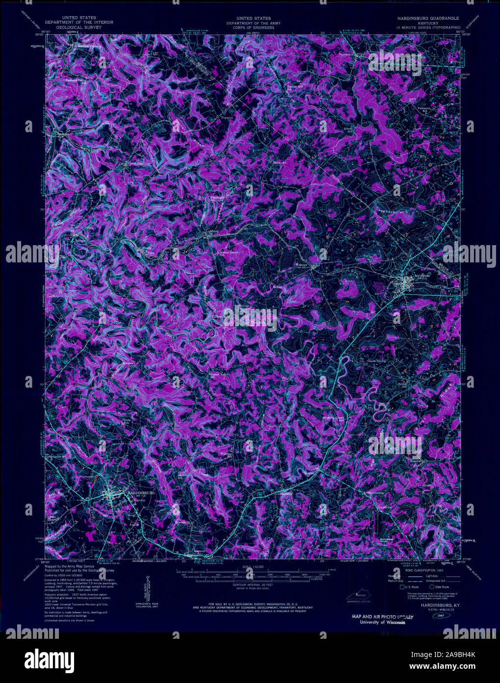 Map of hardinsburg hires stock photography and images Alamy