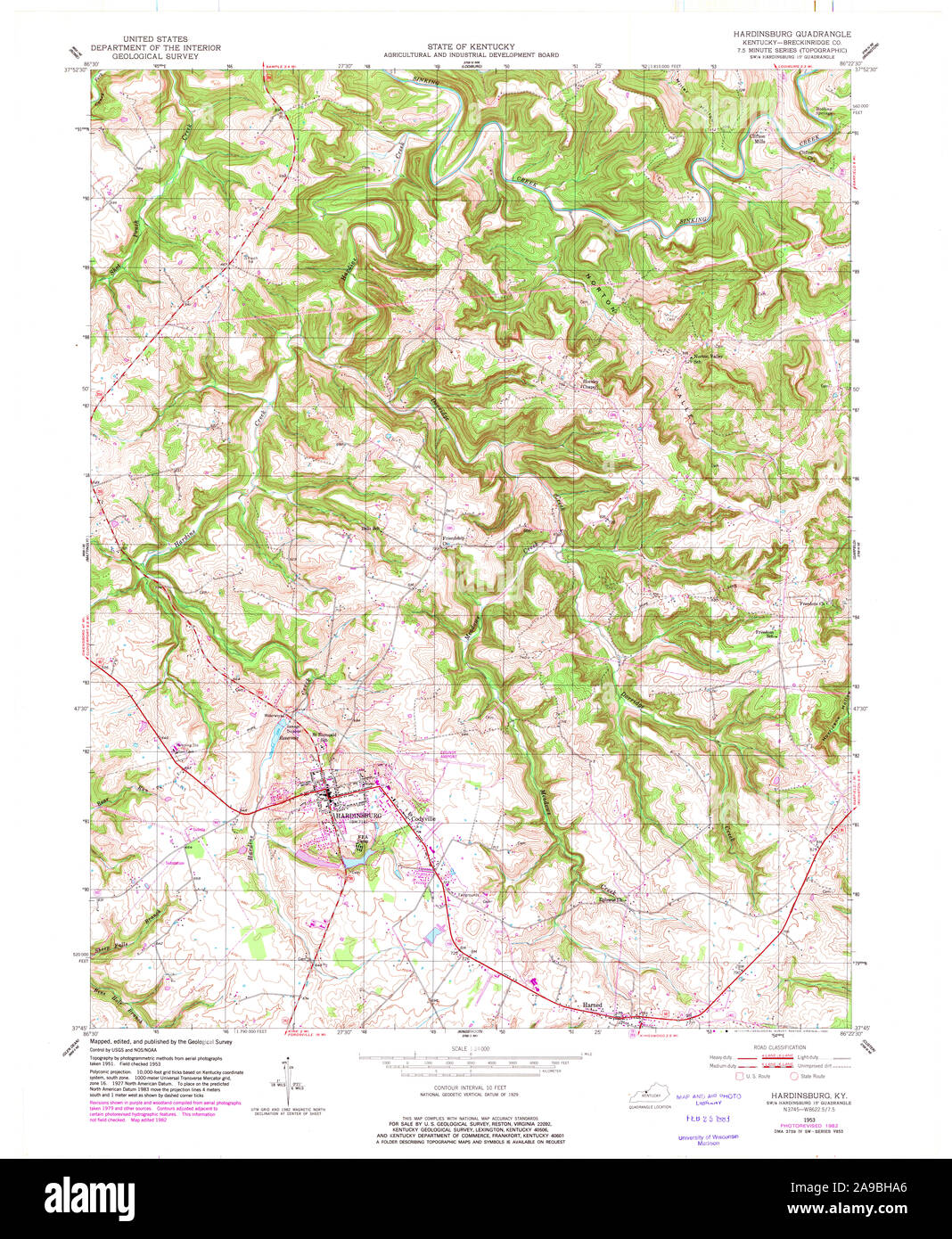Map of hardinsburg hires stock photography and images Alamy