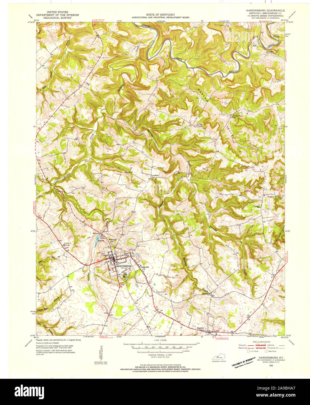 Map of hardinsburg hires stock photography and images Alamy