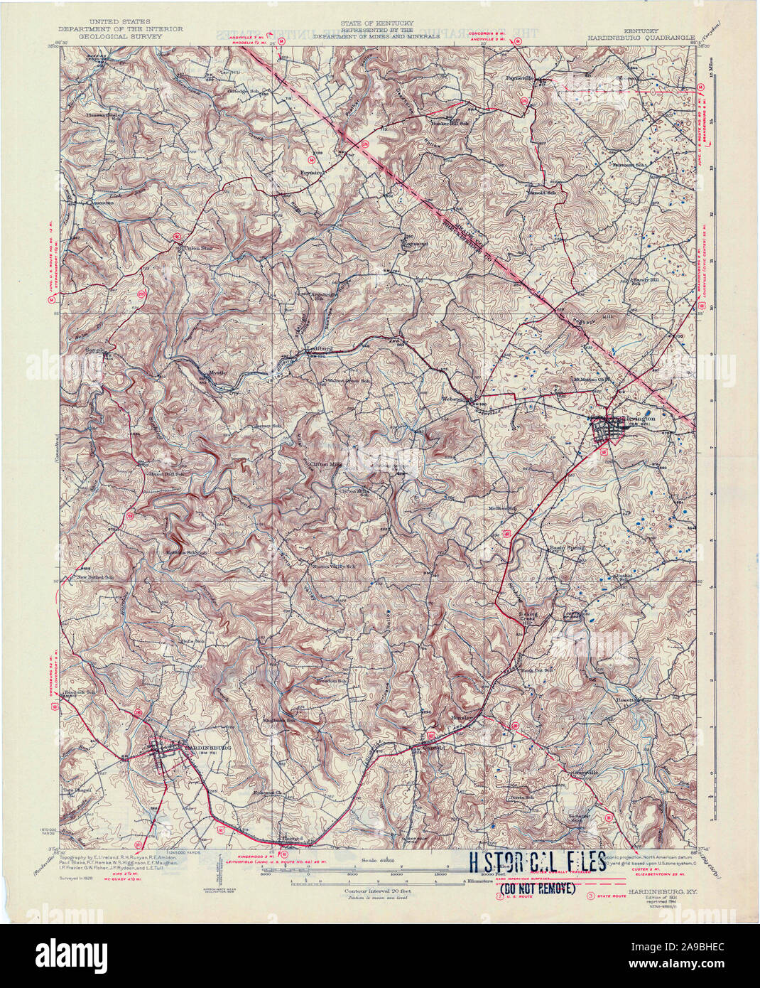 Hardinsburg kentucky map hires stock photography and images Alamy