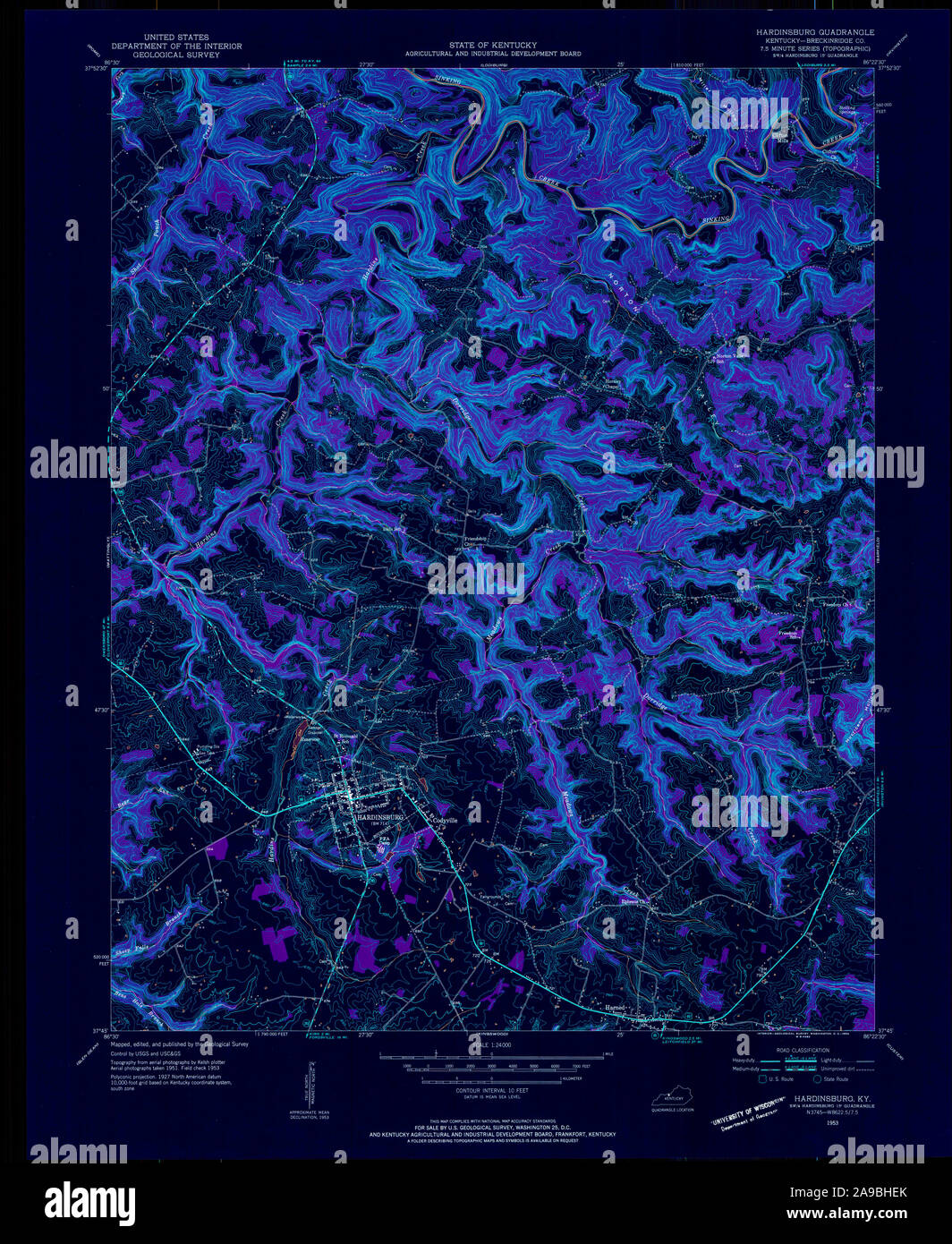 Map of hardinsburg hires stock photography and images Alamy