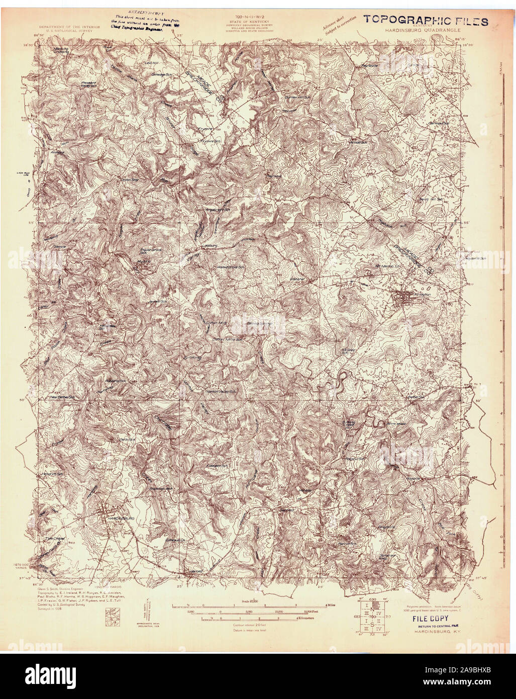 Map of hardinsburg hires stock photography and images Alamy