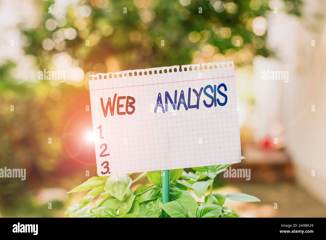 Text sign showing Web Analysis. Business photo showcasing process of ...