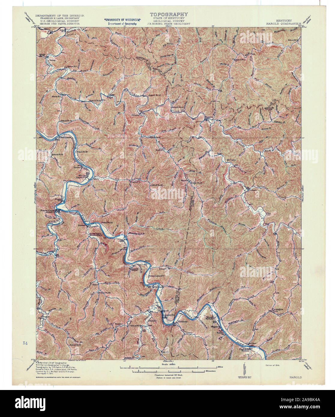 1916 kentucky map hires stock photography and images Alamy