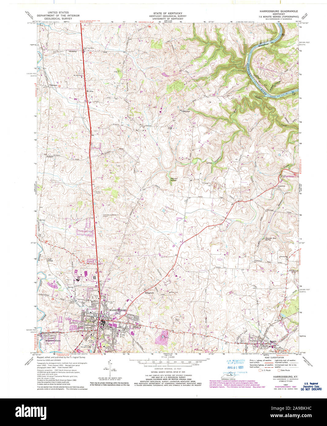 Map of harrodsburg hires stock photography and images Alamy