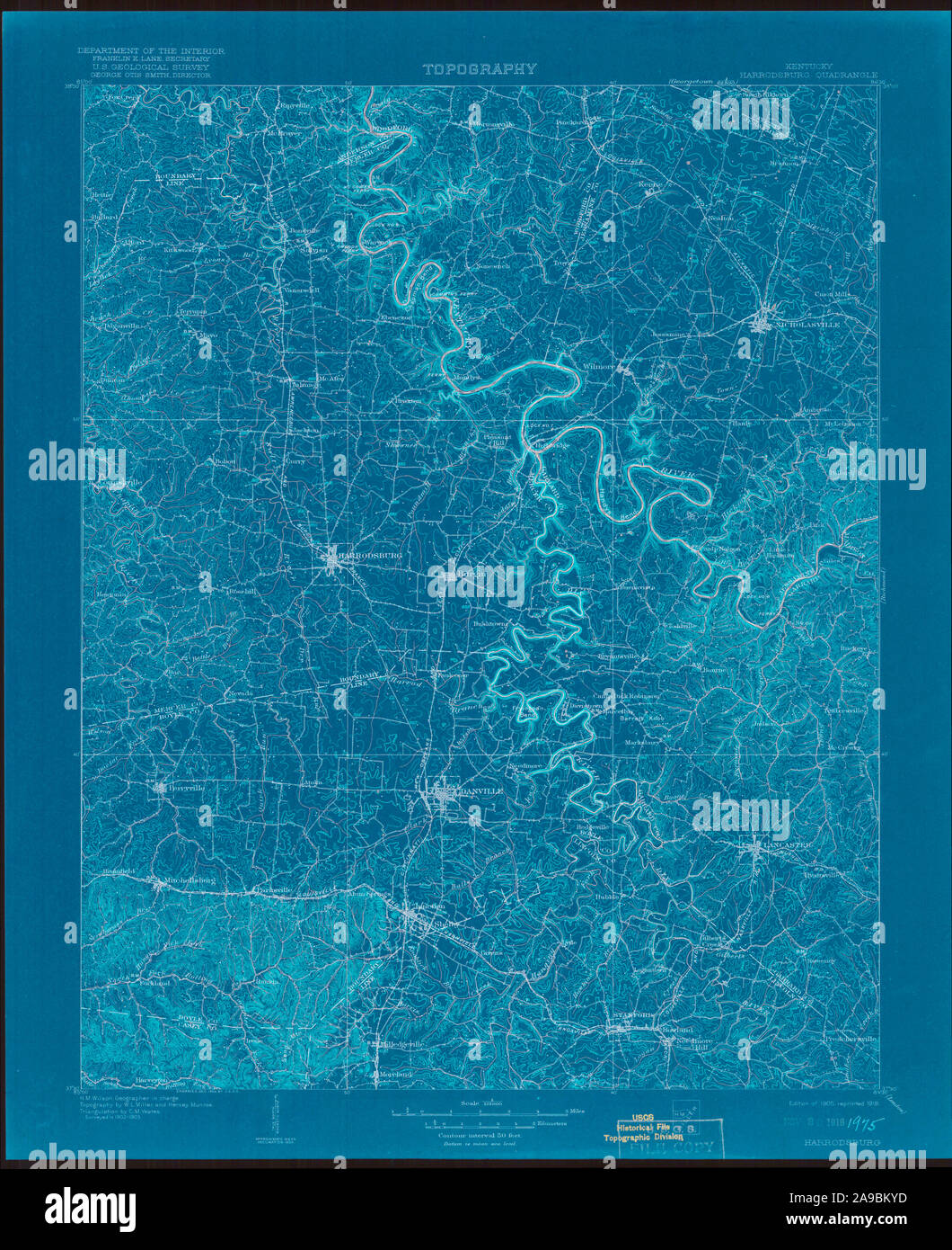 Harrodsburg kentucky map hires stock photography and images Alamy