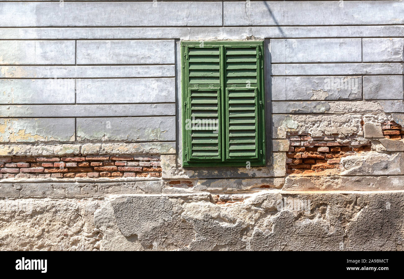 Old window with wooden shutters hi-res stock photography and images - Alamy