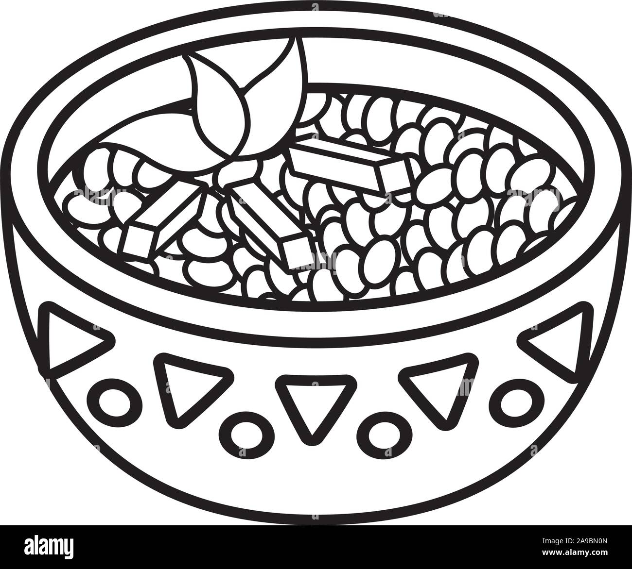 traditional mexican cuisine soup on white background vector