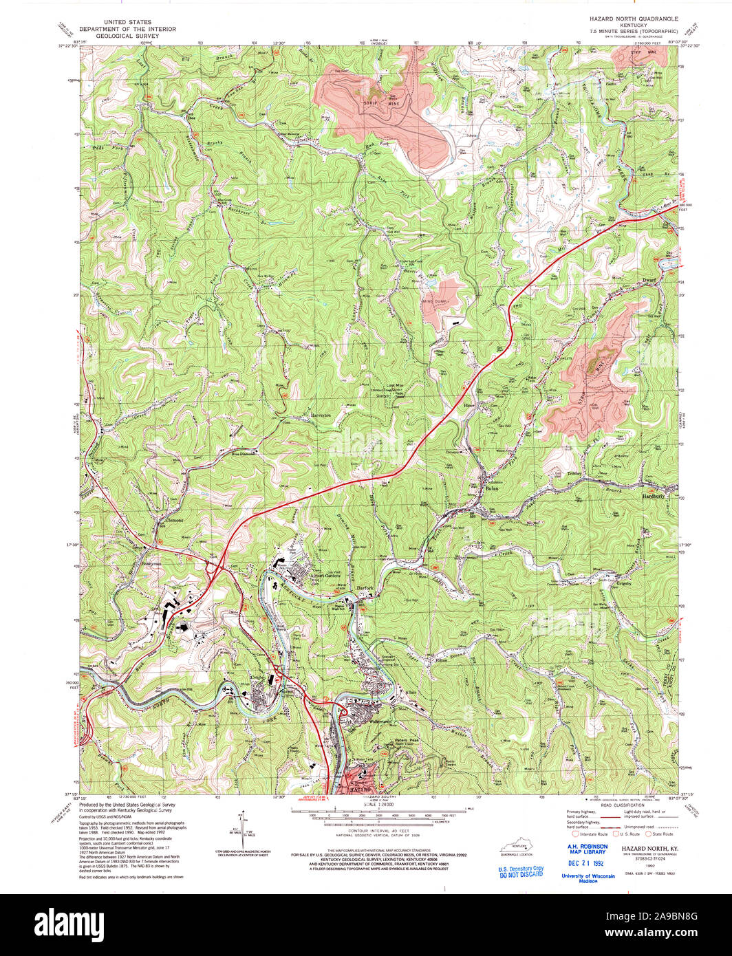 Hazard kentucky map hires stock photography and images Alamy