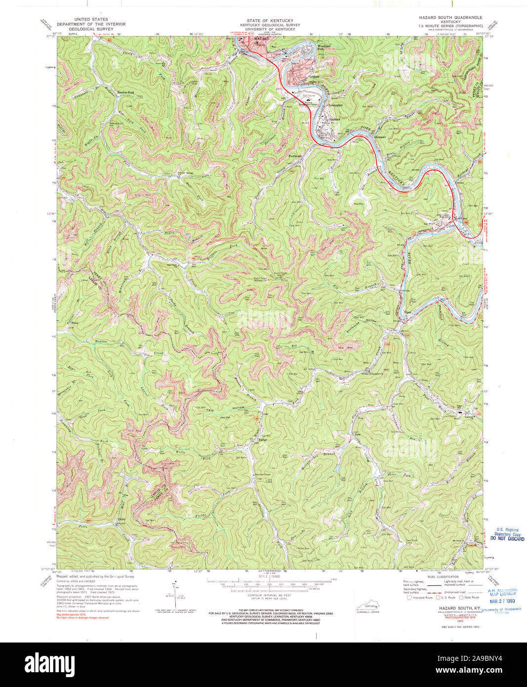 Map of hazard kentucky hires stock photography and images Alamy