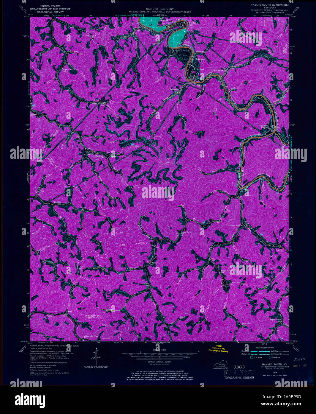 Map of hazard kentucky hires stock photography and images Alamy