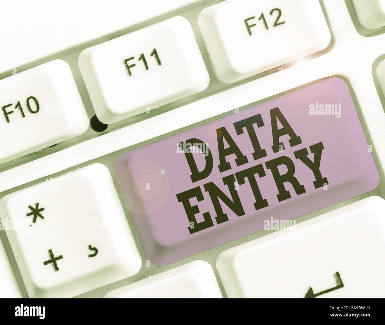 Enter Data In Computer Writing note showing Data Entry. Business concept for process of ...