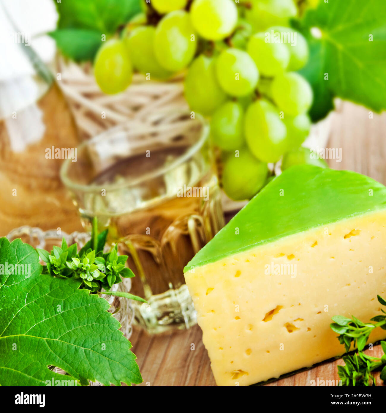 Cheese and grapes Stock Photo Alamy
