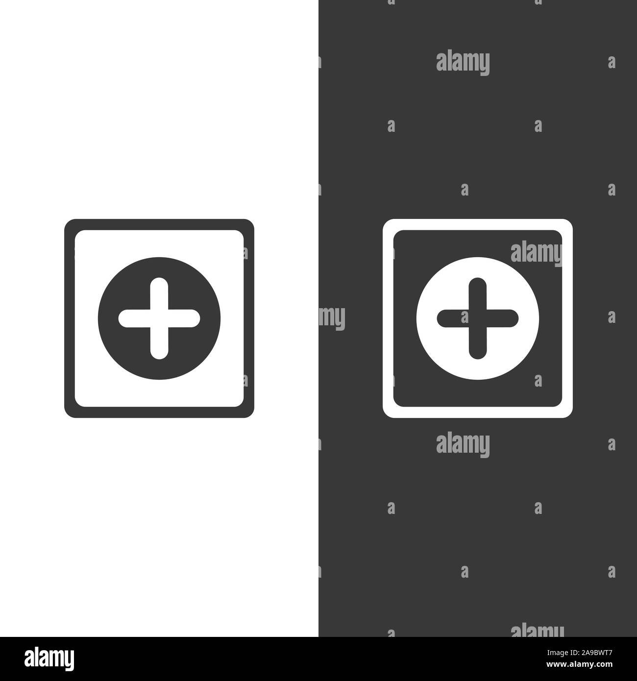 Pharmacy sign. Flat cross icon. Isolated image. Vector illustration Stock Vector