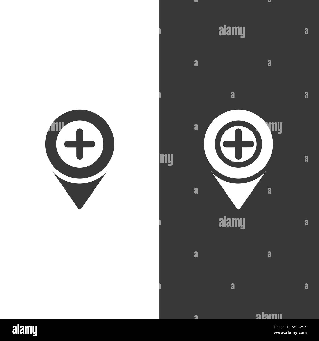 Pharmacy location. Isolated image. Flat urban service vector illustration Stock Vector