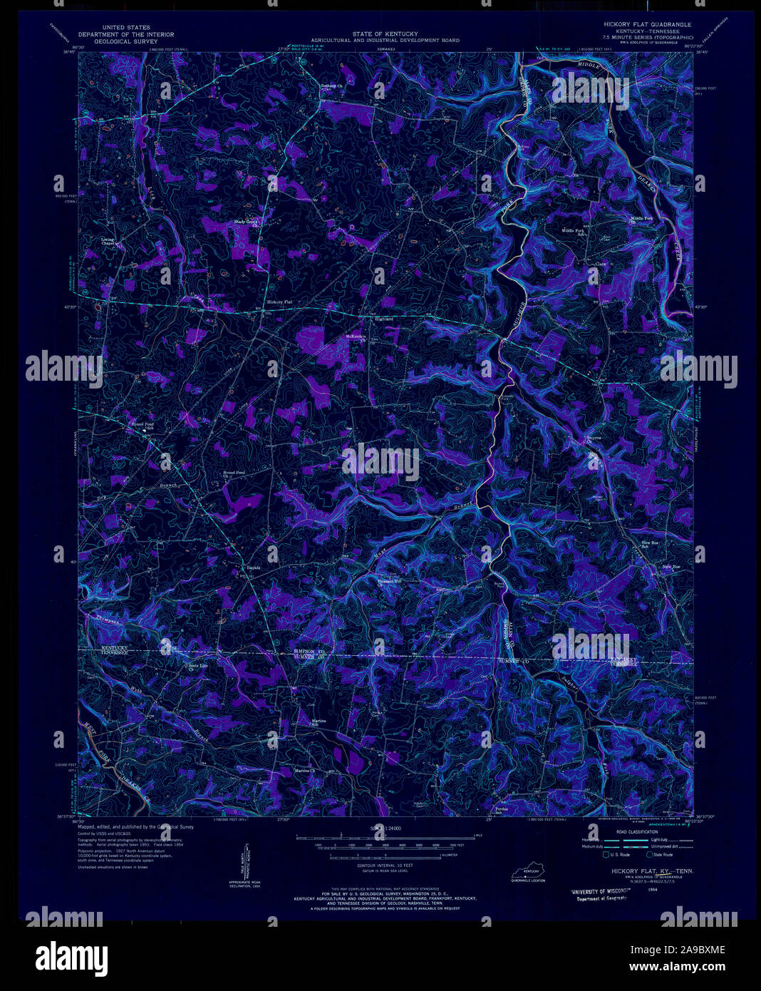 Map of hickory flat hires stock photography and images Alamy