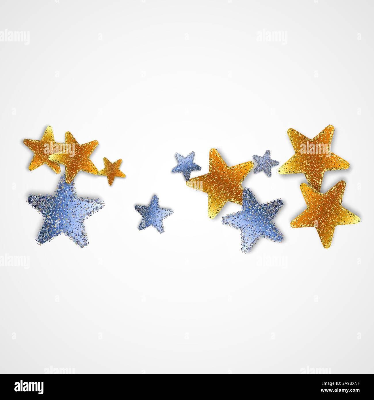 Vector background with gold shiny stars Vector eps10 Stock Vector