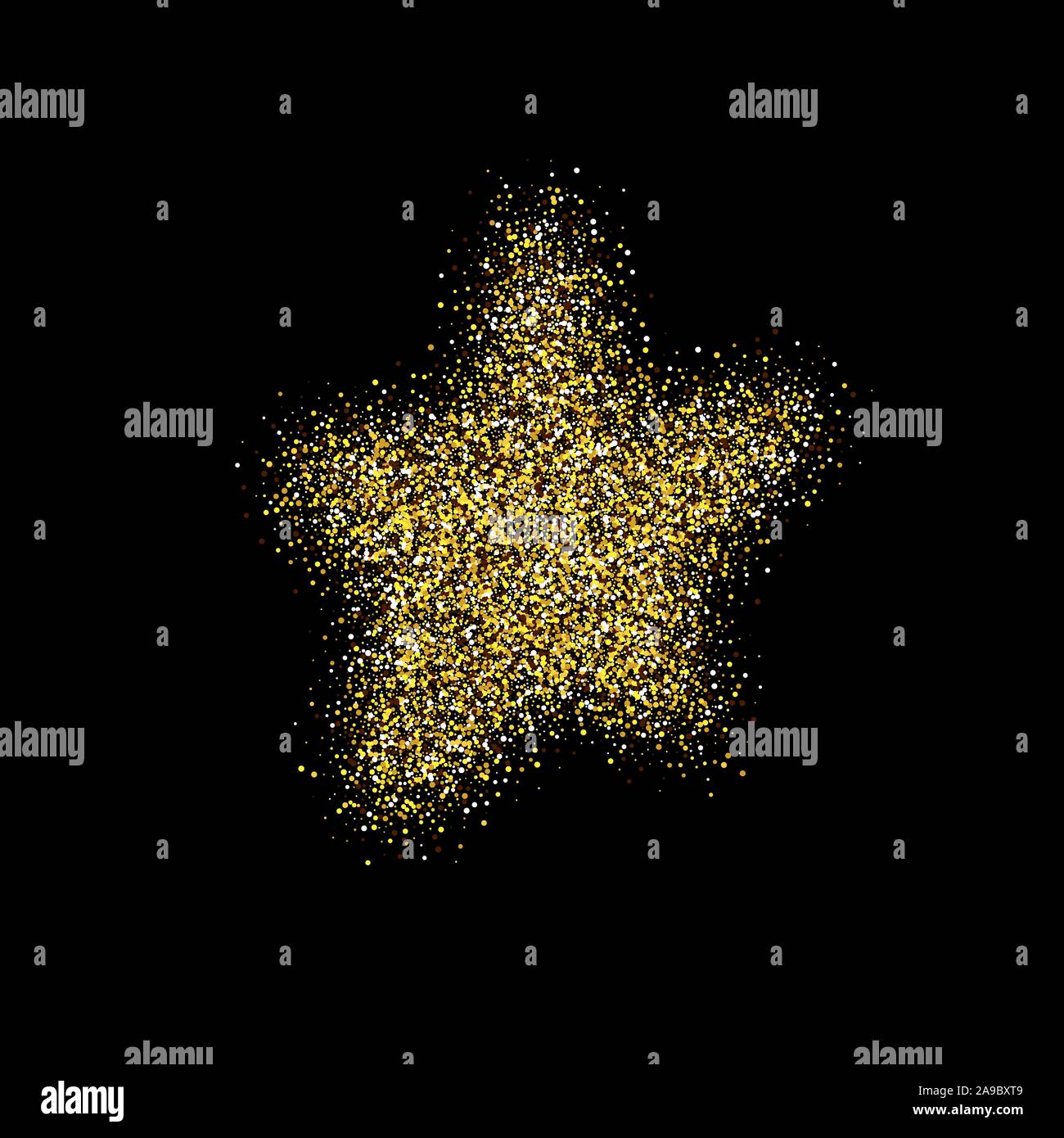 Vector illustration of gold star. Golden stars confetti Stock Vector ...