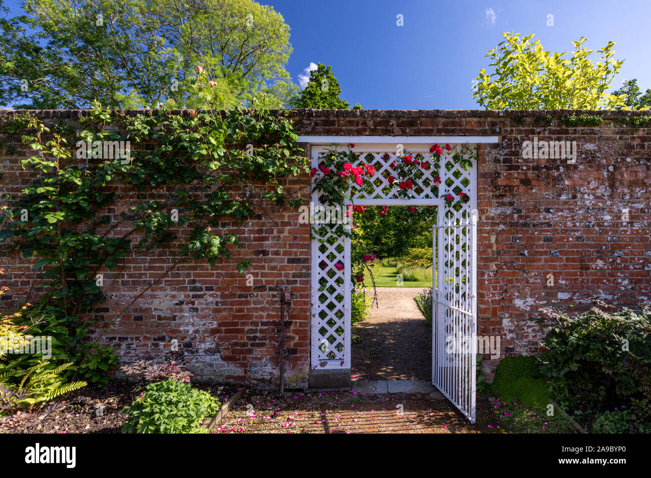 A gate into the garden, Godinton House & Gardens, Ashford, Kent Stock Photo