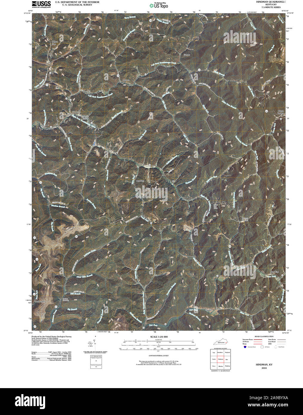 Hindman kentucky map hires stock photography and images Alamy