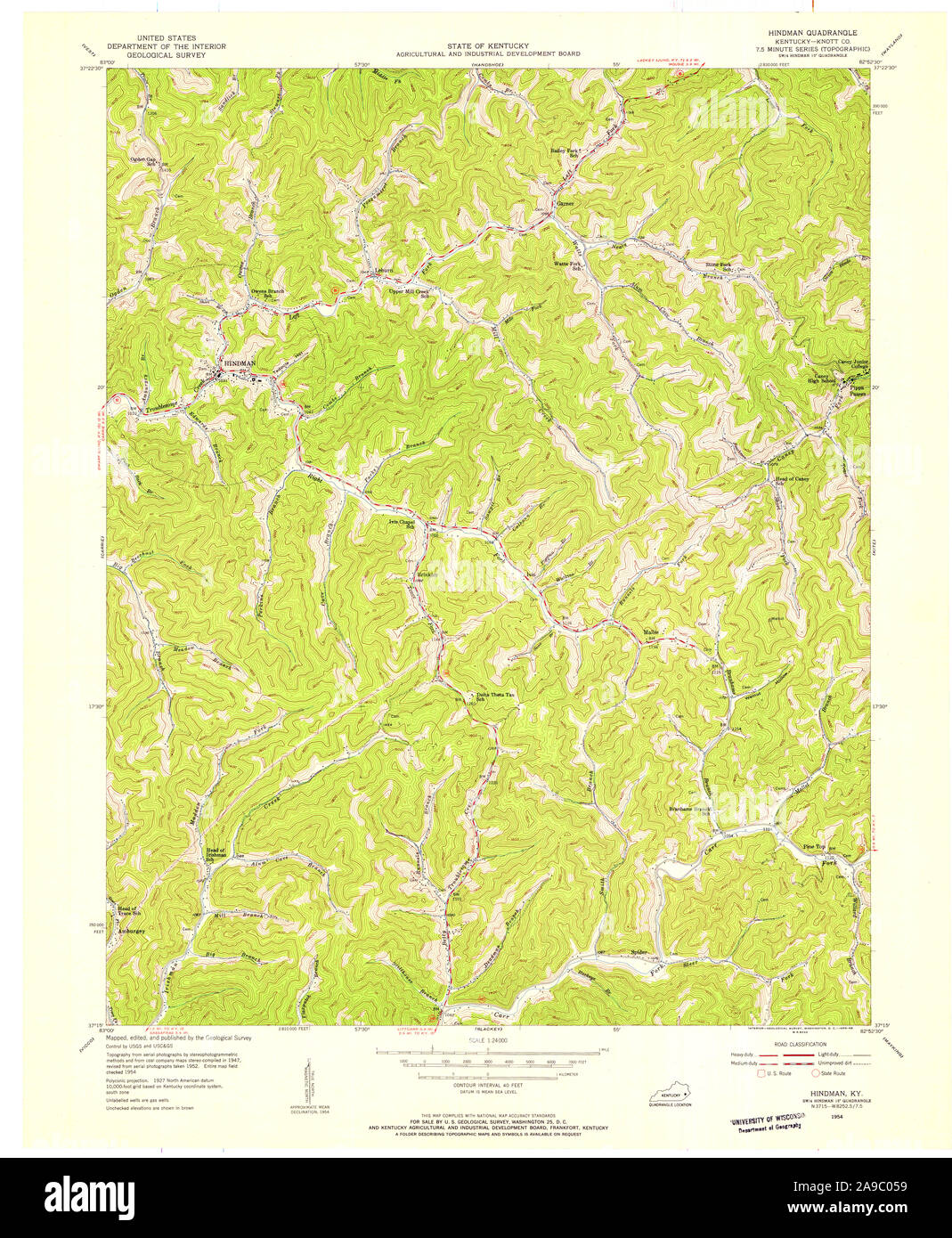 Hindman kentucky map hires stock photography and images Alamy