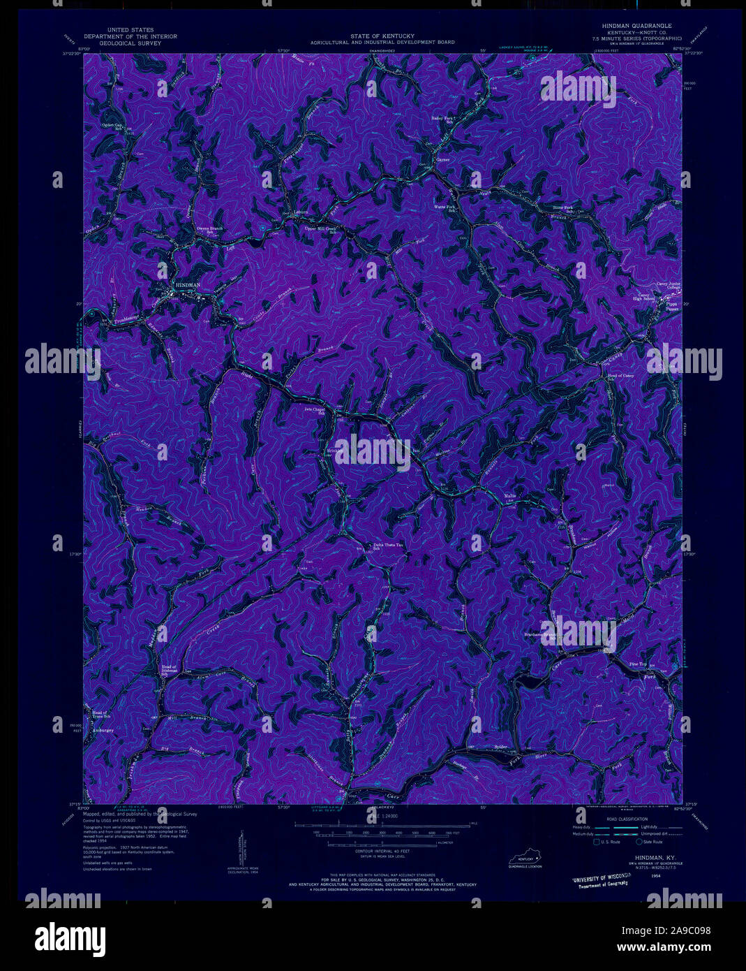 Hindman kentucky map hires stock photography and images Alamy
