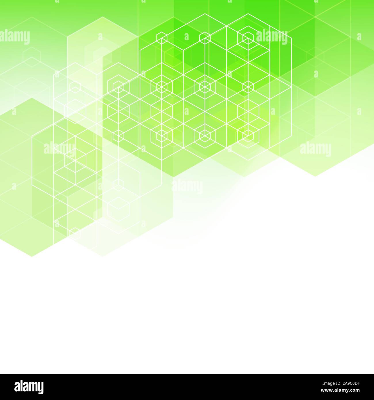 Geometric background. Template brochure design. Green hexagon shape  Abstract vector background Stock Vector Image & Art - Alamy