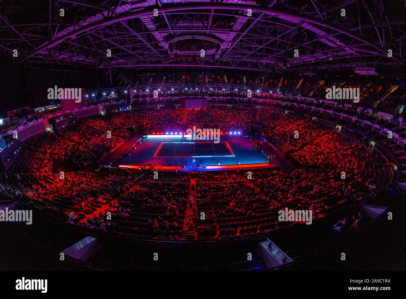 London, UK. London, UK. 14th Nov 2019. 14th November 2019; O2 Arena, London,  England; Nitto ATP Tennis Finals; A general view Match opening ceremony at O2  Arena - Editorial Use Credit: Action