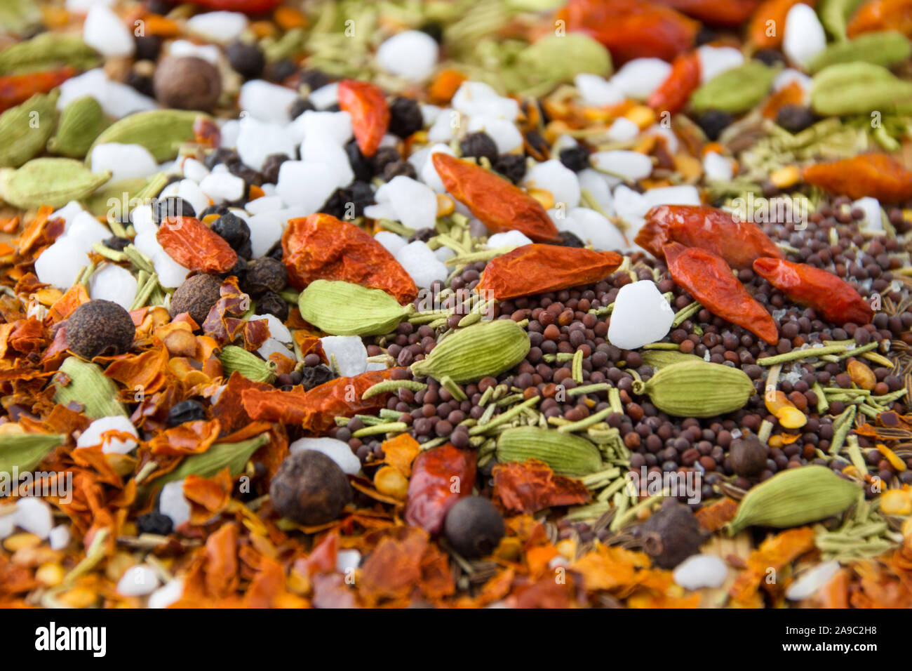 Selection of Spices Mixture Stock Photo Alamy