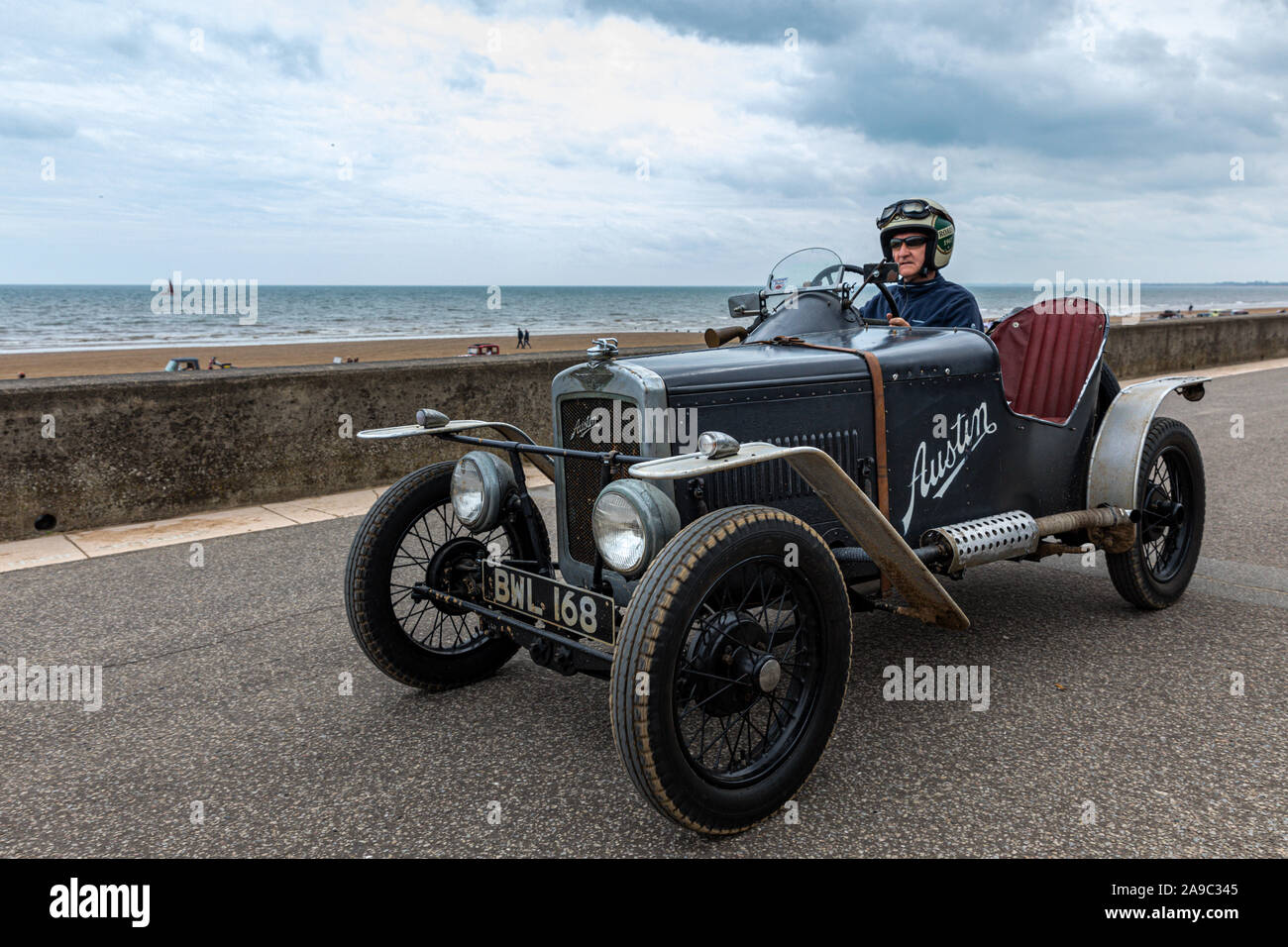Vintage 1935 Austin 7 at the "Race the Waves" event, where cars and