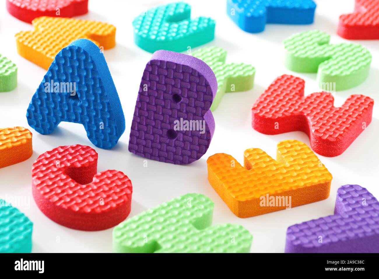 Children letter game Stock Photo - Alamy