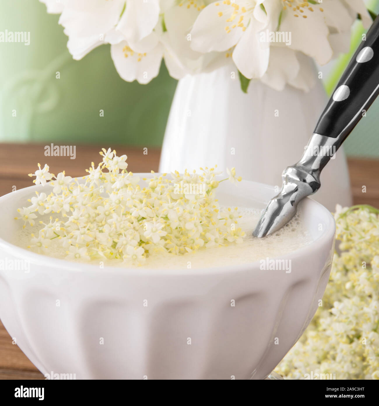 Elder flowers soup and blossoms Stock Photo Alamy Elder flowers soup and blossoms Stock Photo Alamy