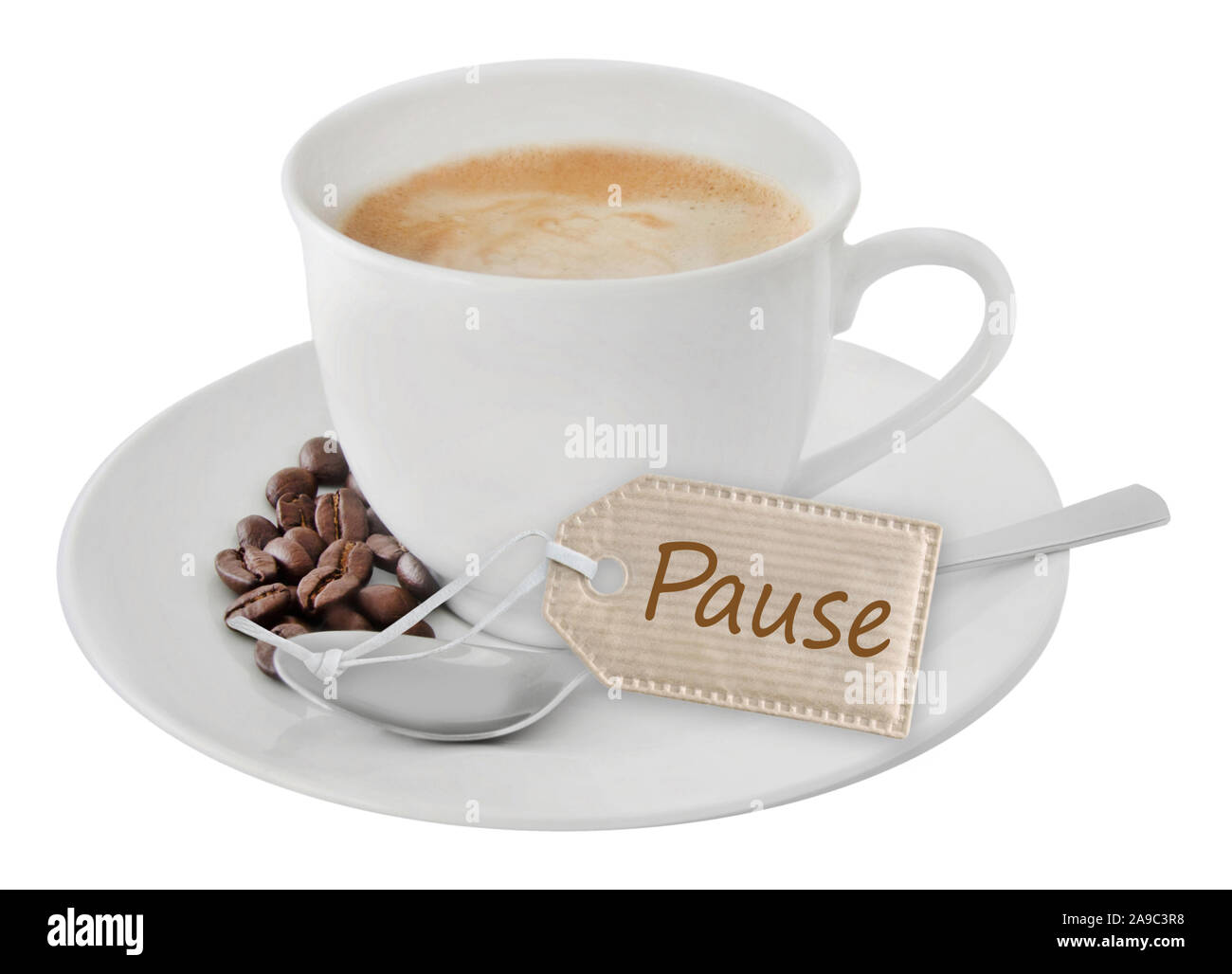 German coffee break label Stock Photo Alamy