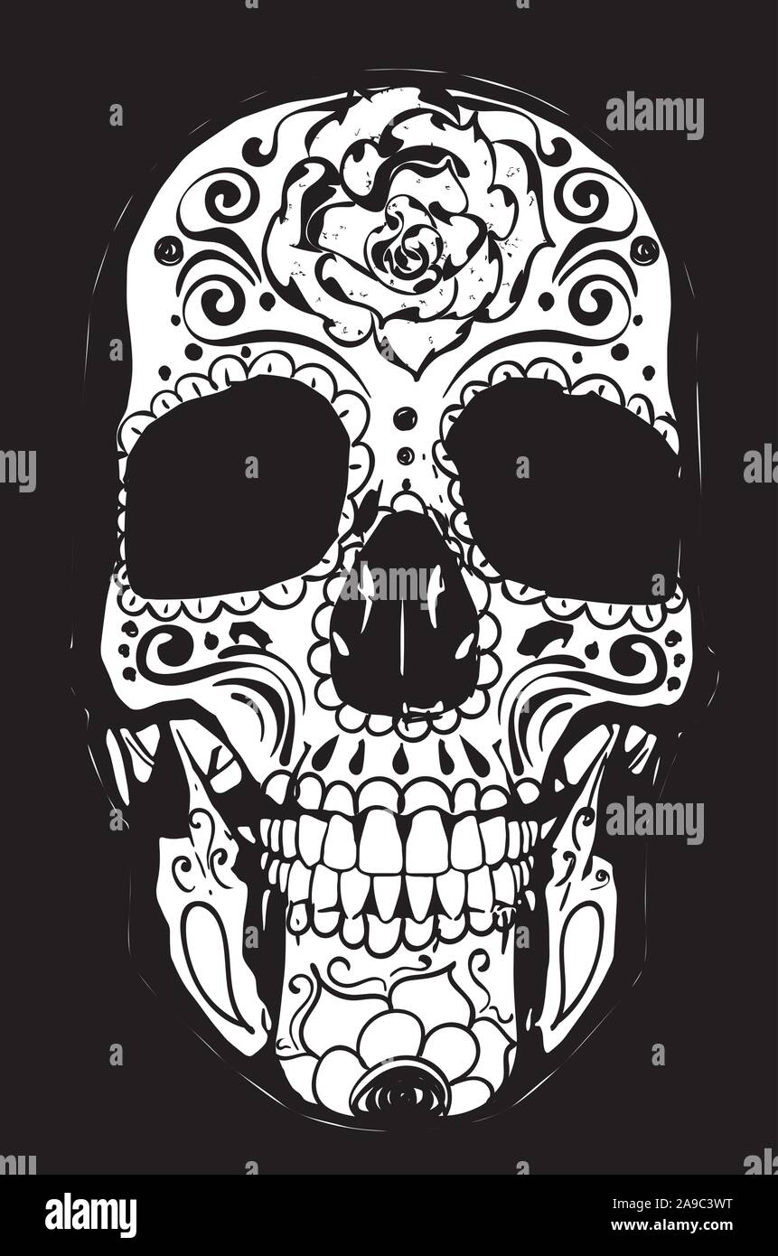 Traditional sugar skull. Element of design for the day of the dead.  26760863 Vector Art at Vecteezy