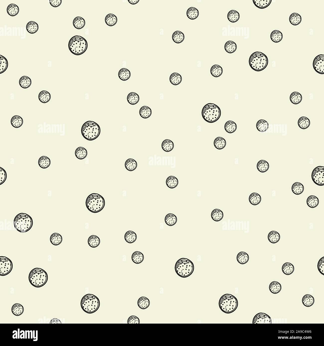 Seamless Pattern With Colorful Balls. Scandinavian Style. Vector Illustration Stock Vector