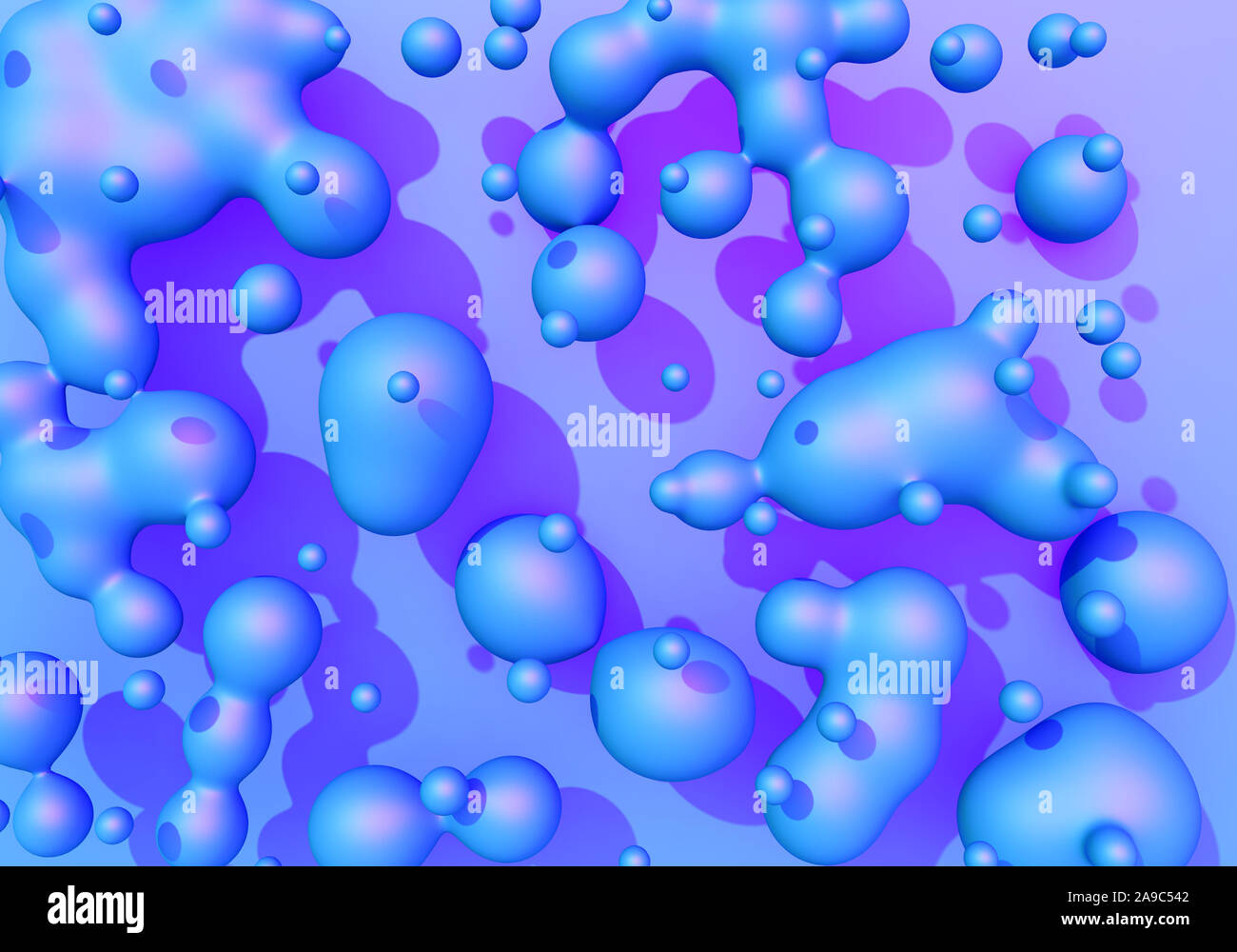 Abstract background with blue and purple liquid drops Stock Photo - Alamy
