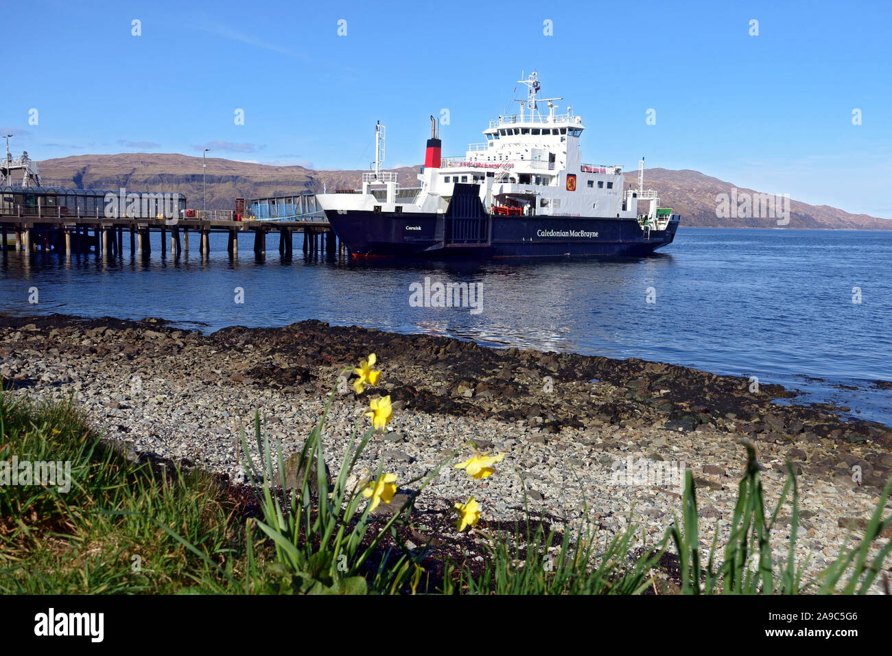 MV Coruisk, Calmac ferry, at Craignure ferry terminal on the Isle of