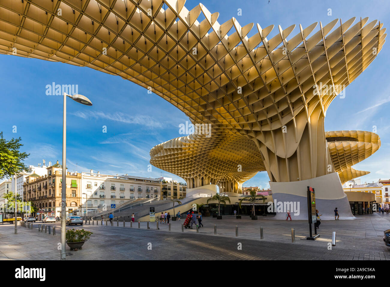 Mettopol Parasol or Incarnacion’s Mushrooms a wooden structure in La Encarnacion square in Seville Spain Stock Photo