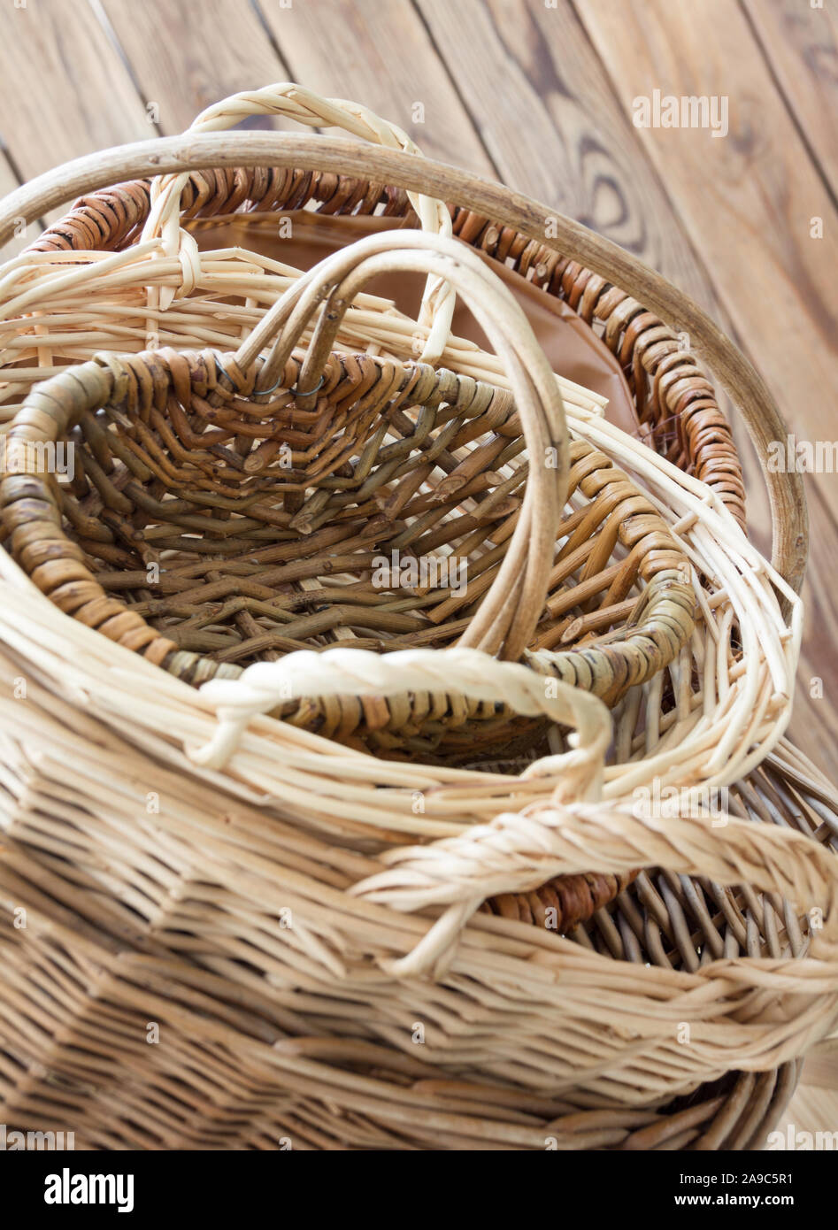 Country style baskets Stock Photo Alamy