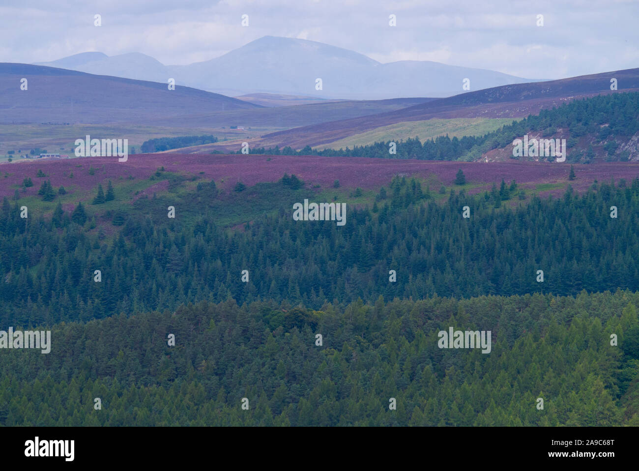 Landscape showing the southern face of Ben Klibreck in the Scottish Highlands of Sutherland Scotland UK Stock Photo