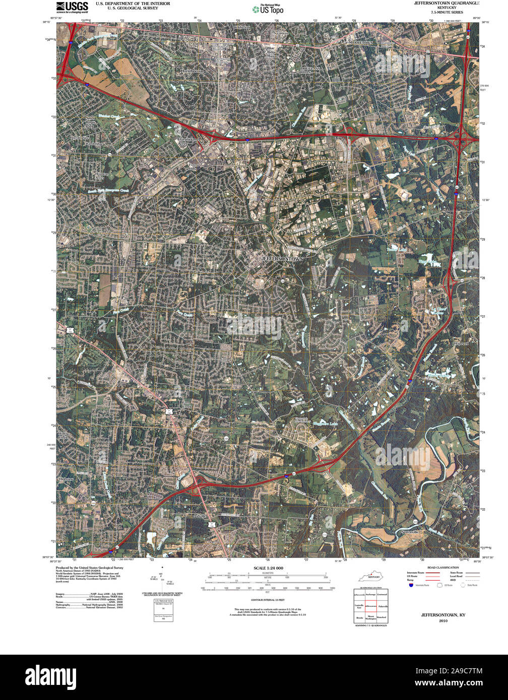 Map of jeffersontown hires stock photography and images Alamy