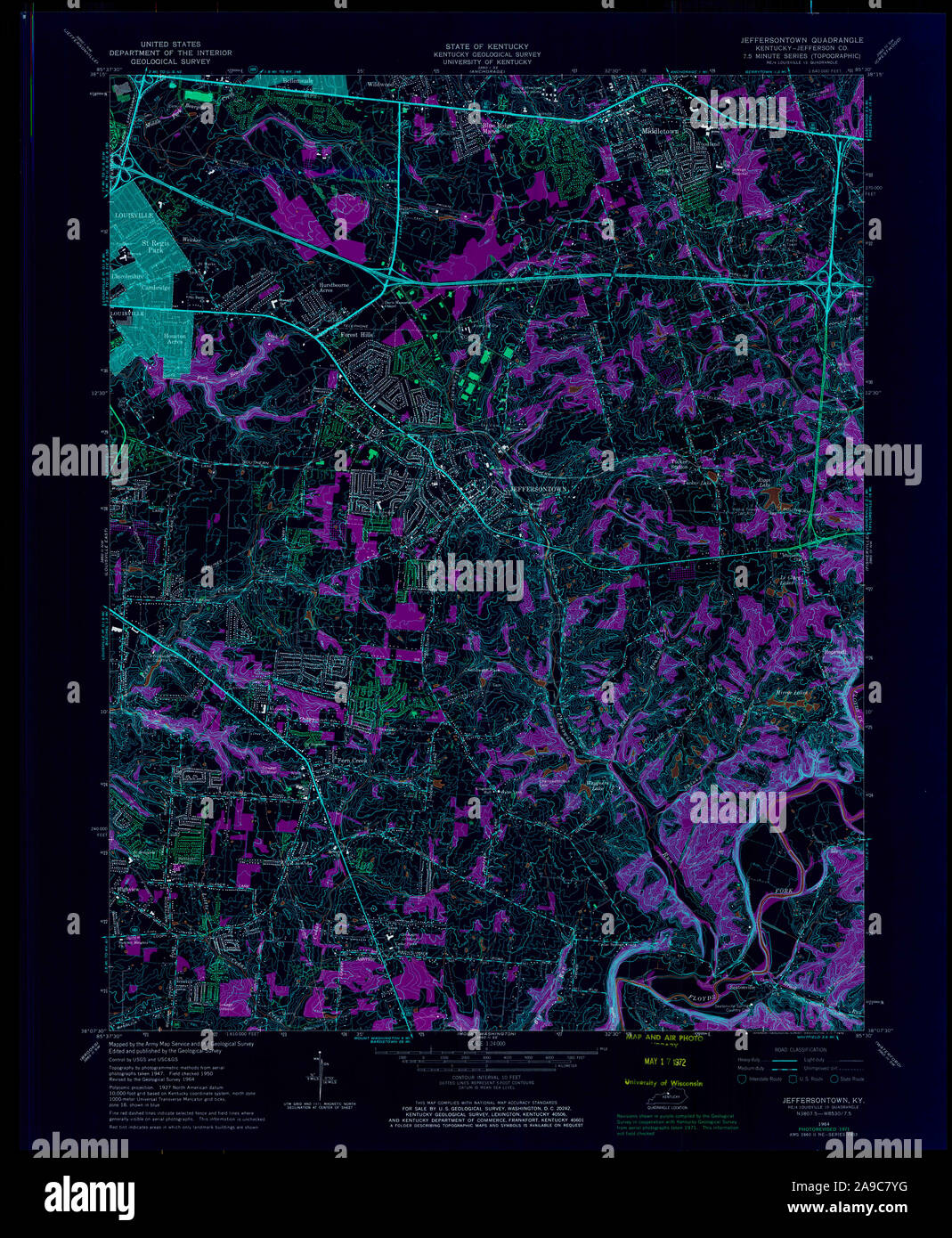 Map of jeffersontown hires stock photography and images Alamy