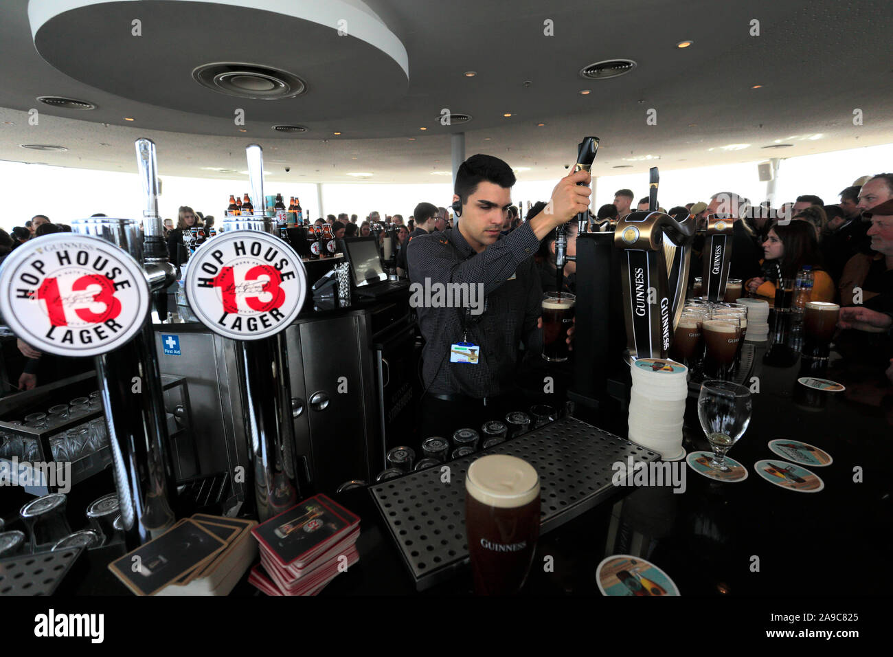 Image inside the Guinness Storehouse Brewery Visitor Attraction, St James Gate Area of Dublin City, Republic of Ireland Stock Photo