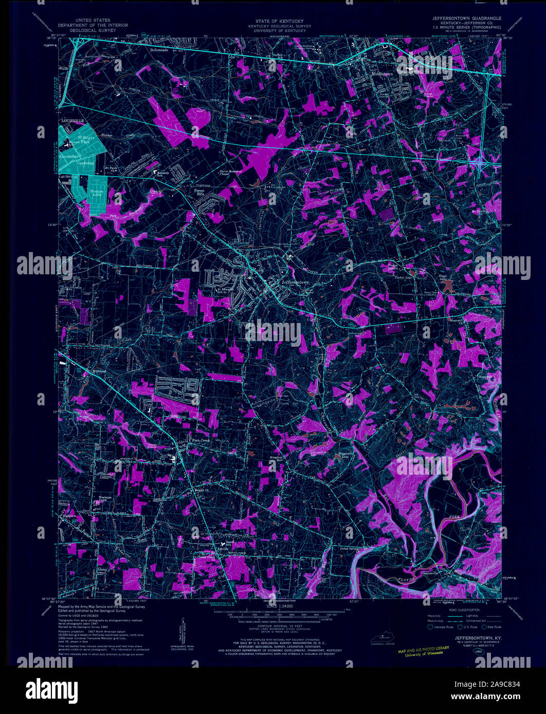 Map of jeffersontown hires stock photography and images Alamy