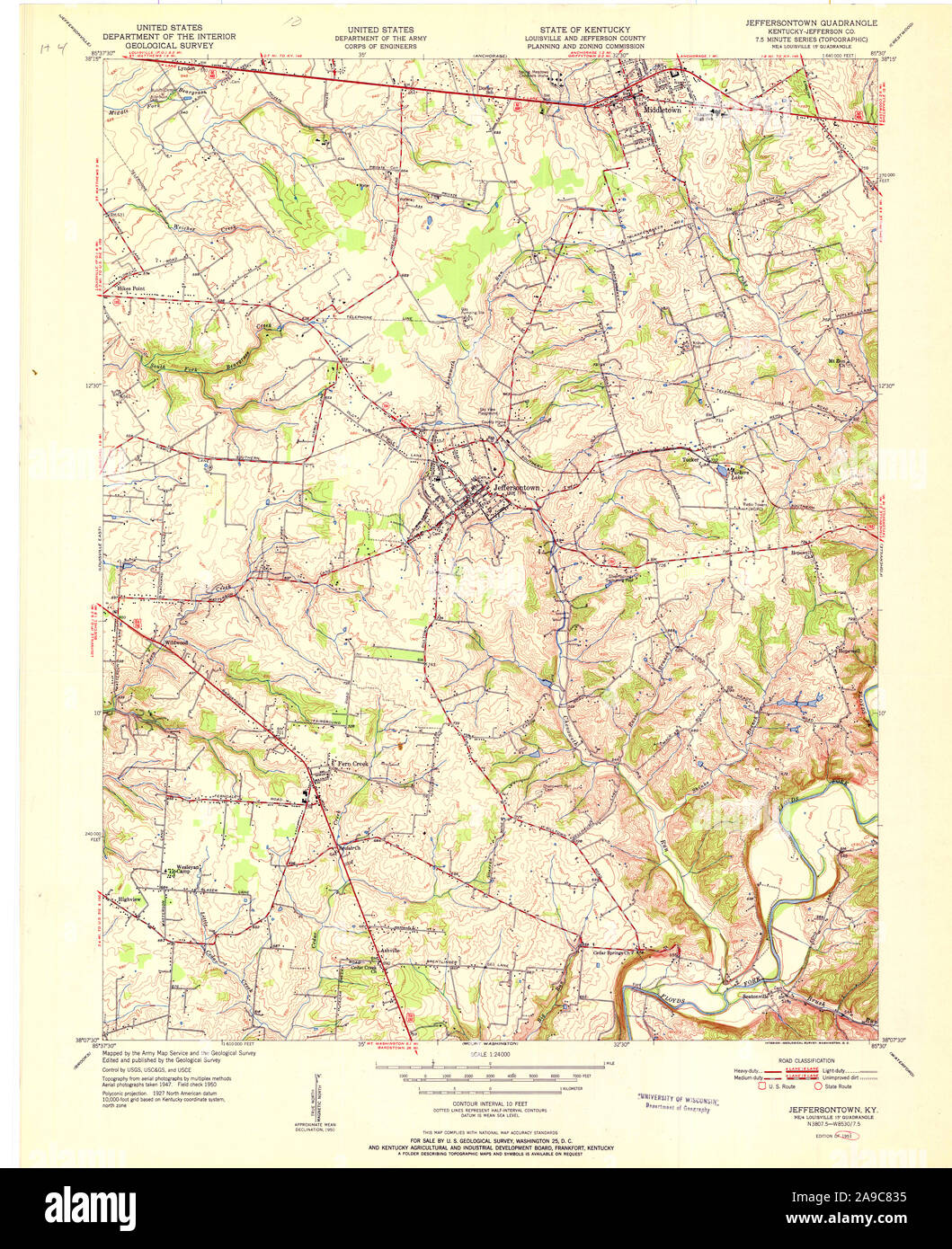 Map of jeffersontown hires stock photography and images Alamy