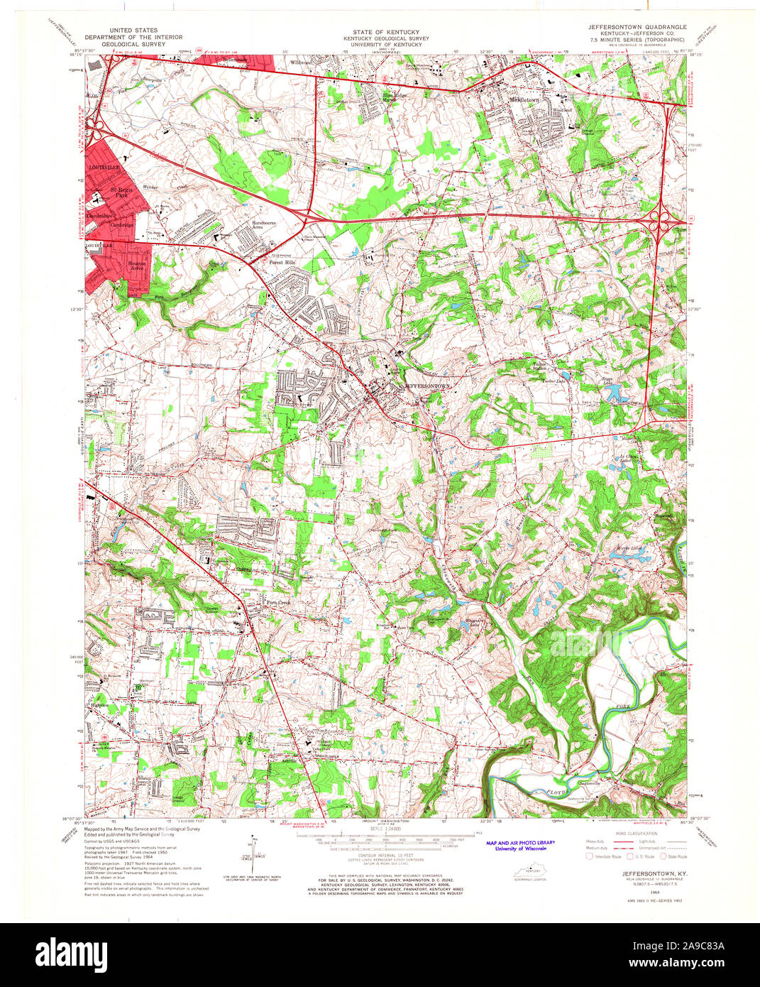 Map of jeffersontown hires stock photography and images Alamy
