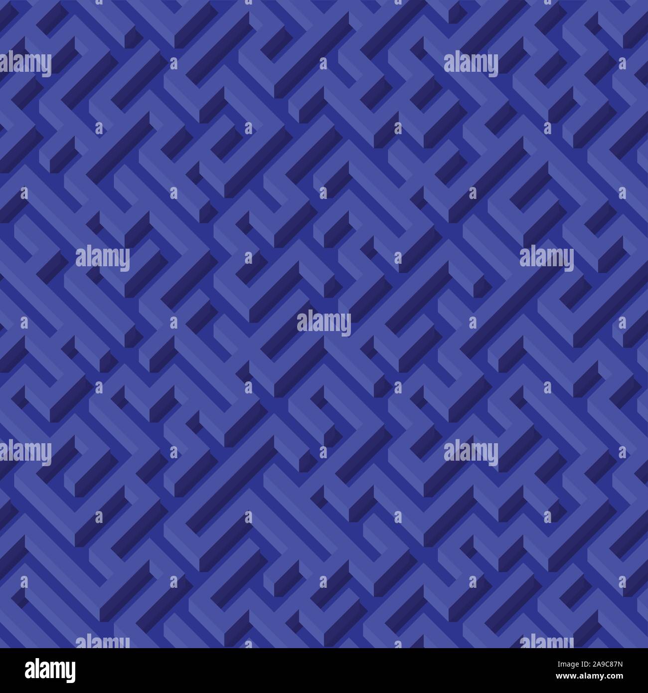 Maze seamless pattern with endless tiled labyrinth for fabric or wallpaper Stock Vector